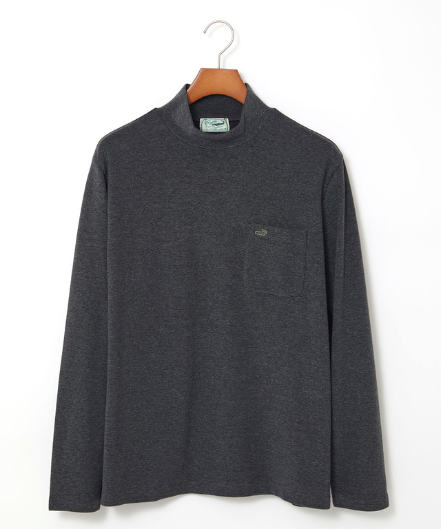 ハイネック リブ カットソー