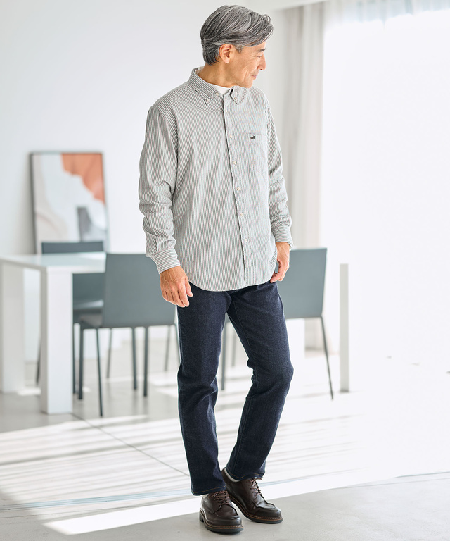 ハイネック リブ カットソー