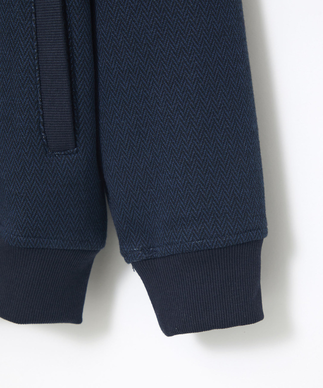 ヘリンボーン柄 フルジップ ブルゾン