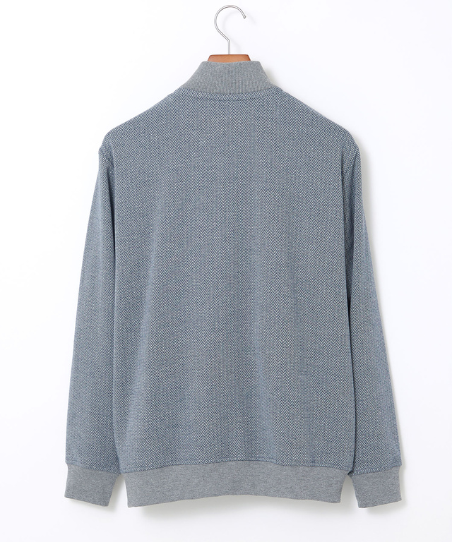 ヘリンボーン柄 フルジップ ブルゾン