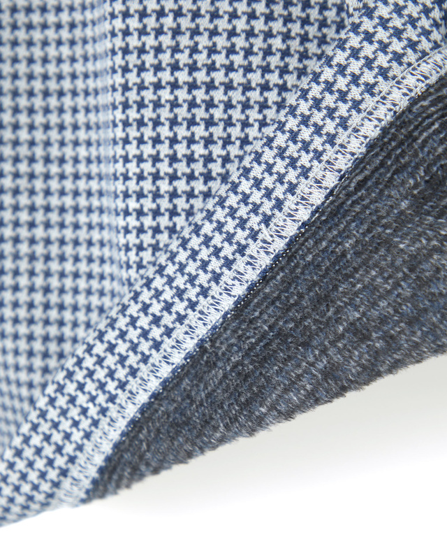 千鳥柄 ハーフジップ ポロシャツ