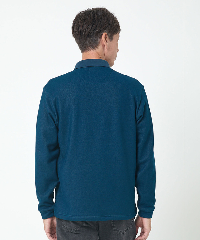 チェック柄 プリント ポロシャツ