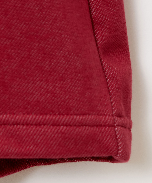 チェック柄 プリント ポロシャツ