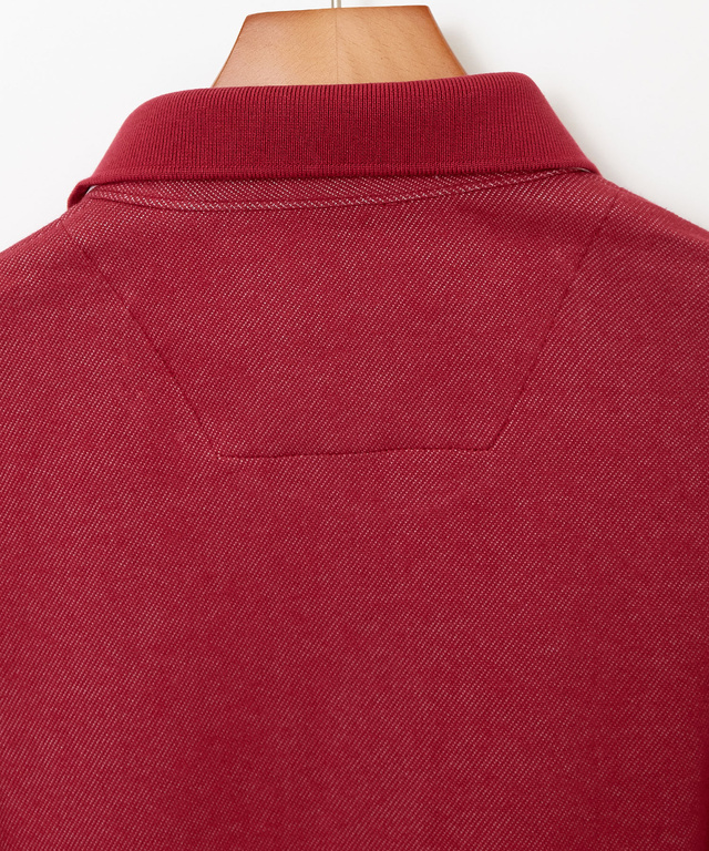 チェック柄 プリント ポロシャツ