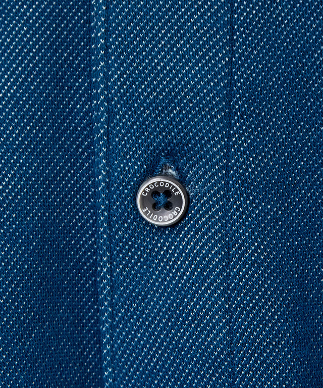 チェック柄 プリント ポロシャツ