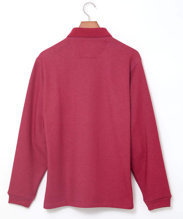 チェック柄 プリント ポロシャツ