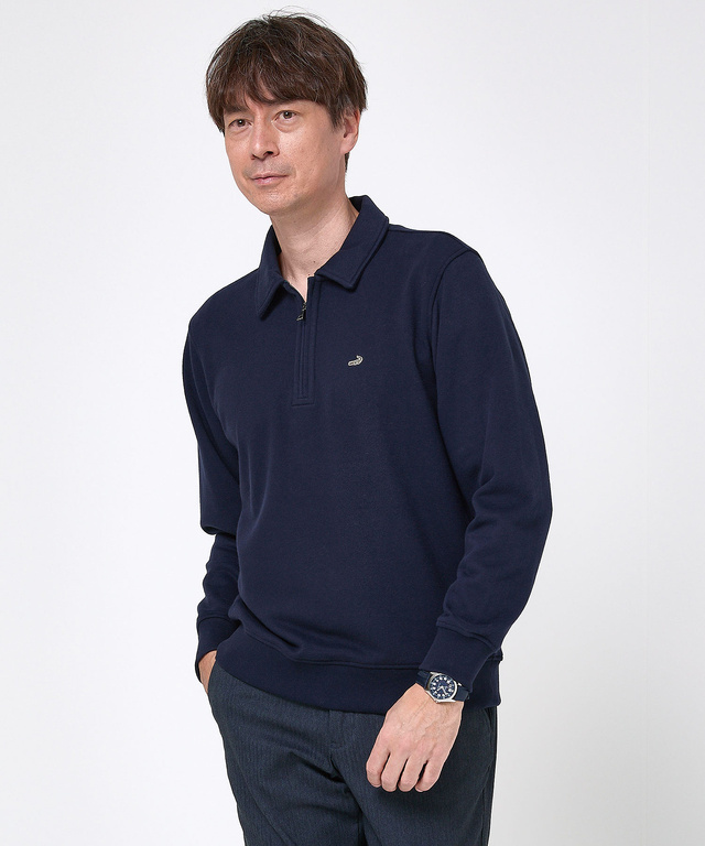 ハーフジップ ポロ トレーナー