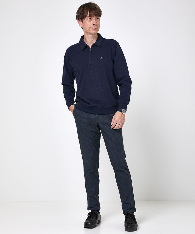 ハーフジップ ポロ トレーナー