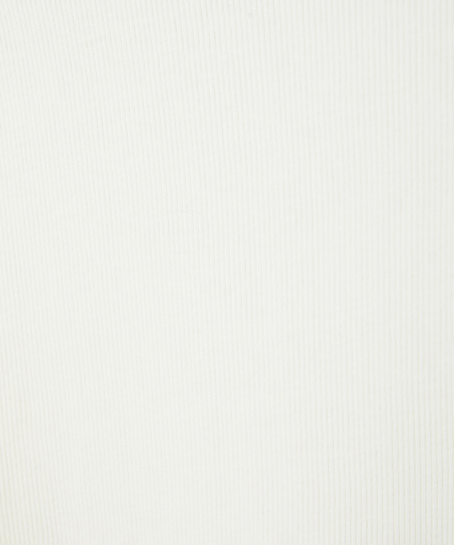 テレコ編み ハイネック カットソー