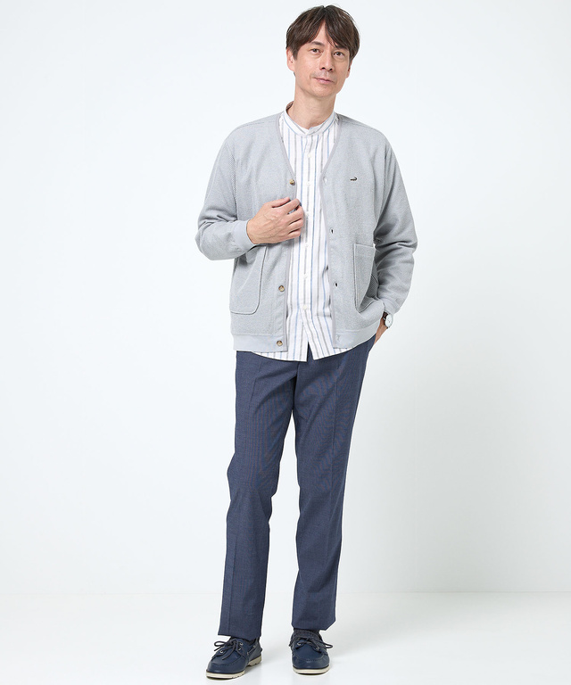 ストレッチ Vネック カーディガン