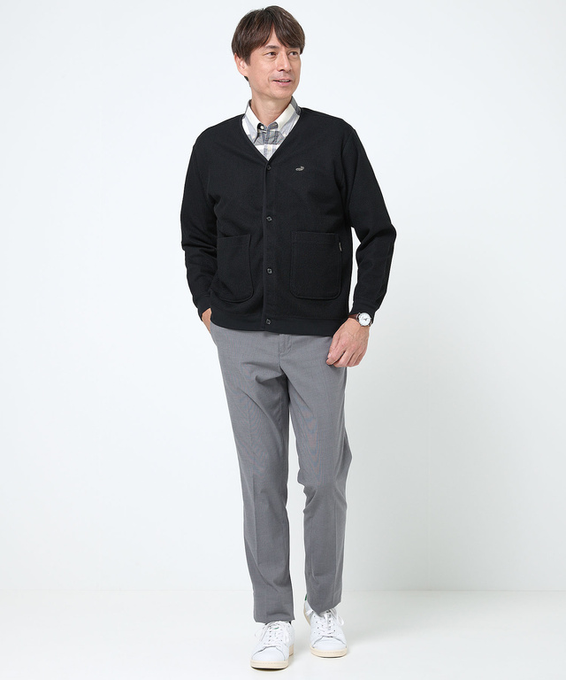 ストレッチ Vネック カーディガン