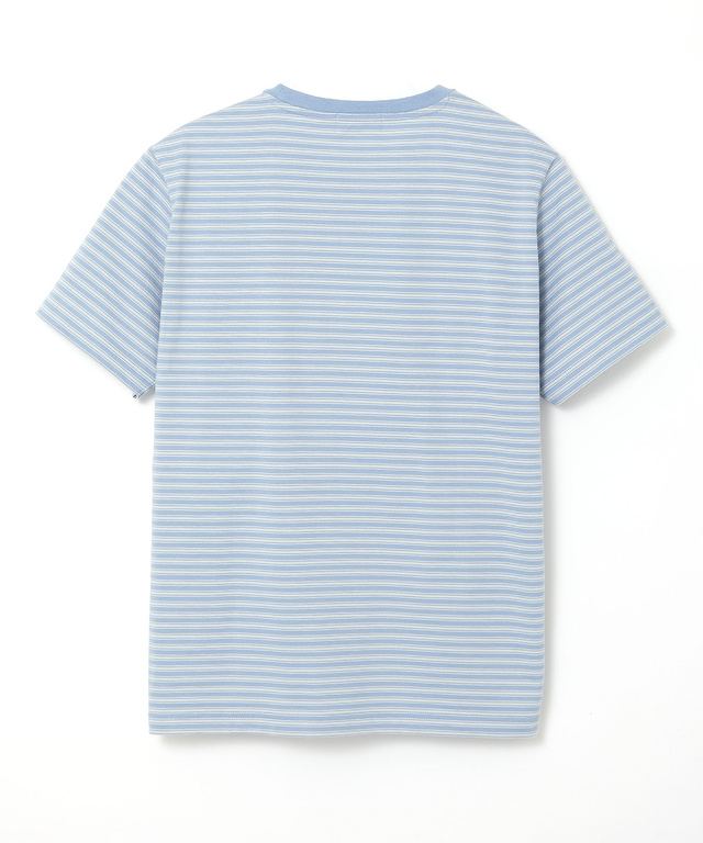 ボーダー クルーネック Tシャツ【接触冷感】【UV加工】