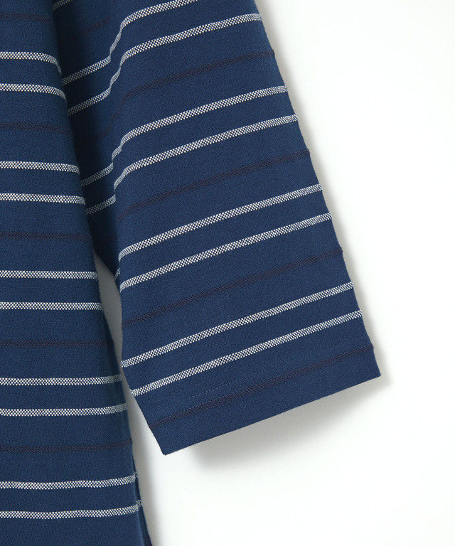 ボーダー レイヤー風 七分袖Tシャツ