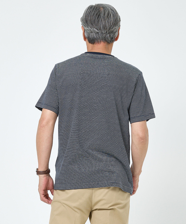 マリンボーダー クルーネック Tシャツ