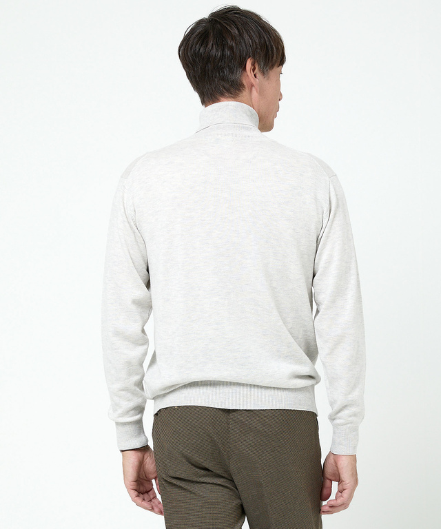 ハイゲージ タートルネック ニット【手洗いOK】