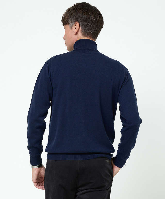 ハイゲージ タートルネック ニット【手洗いOK】