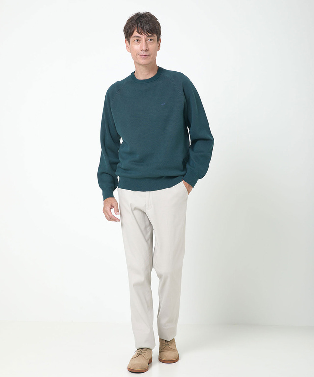 コットン クルーネック トレーナー【手洗いOK】