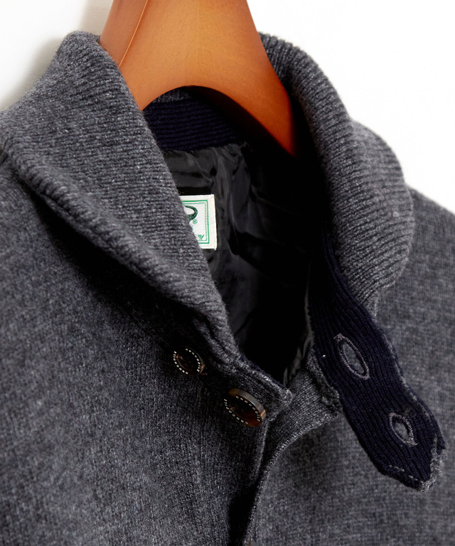 ウールブレンド 裏付き カーディガン