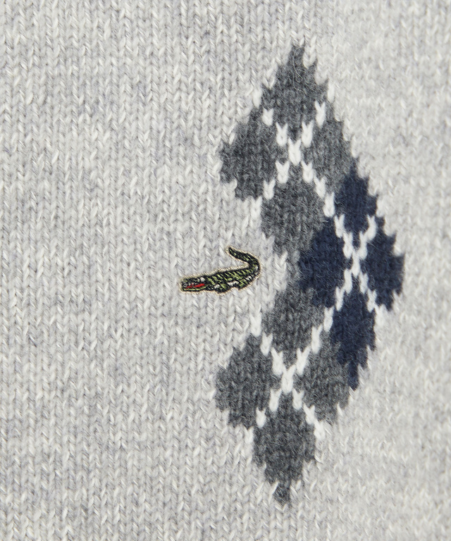 ハーフジップ 配色 ニット