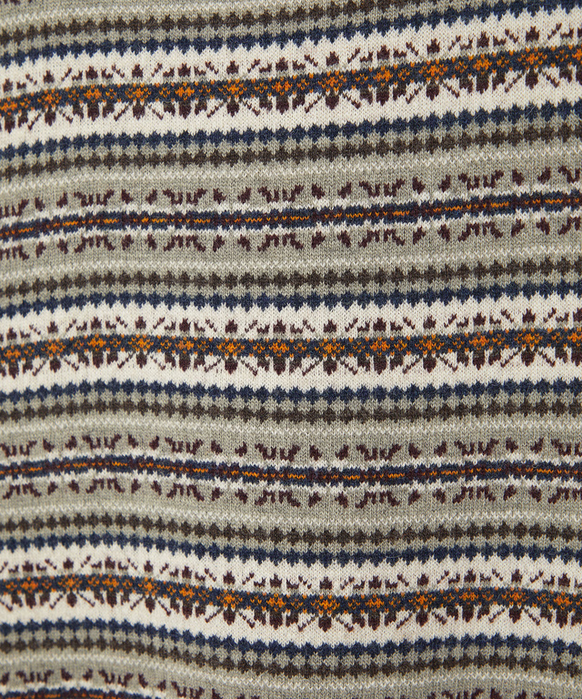 ウール フェアアイル柄  Vネック ベスト【手洗いOK】