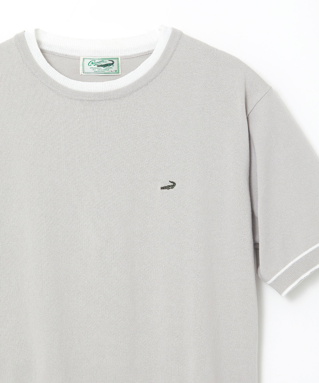 レイヤード風 ニット Tシャツ【手洗いOK】