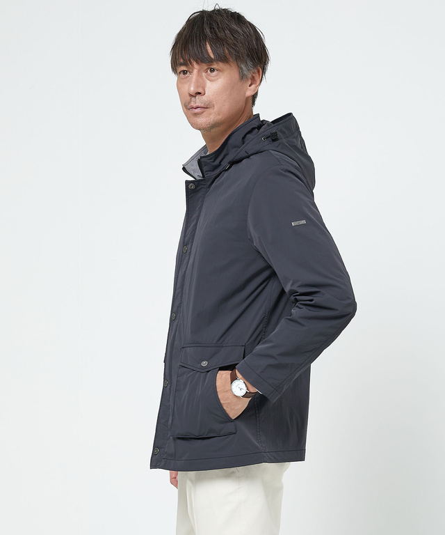 タフタ フード付き マウンテン ジャケット