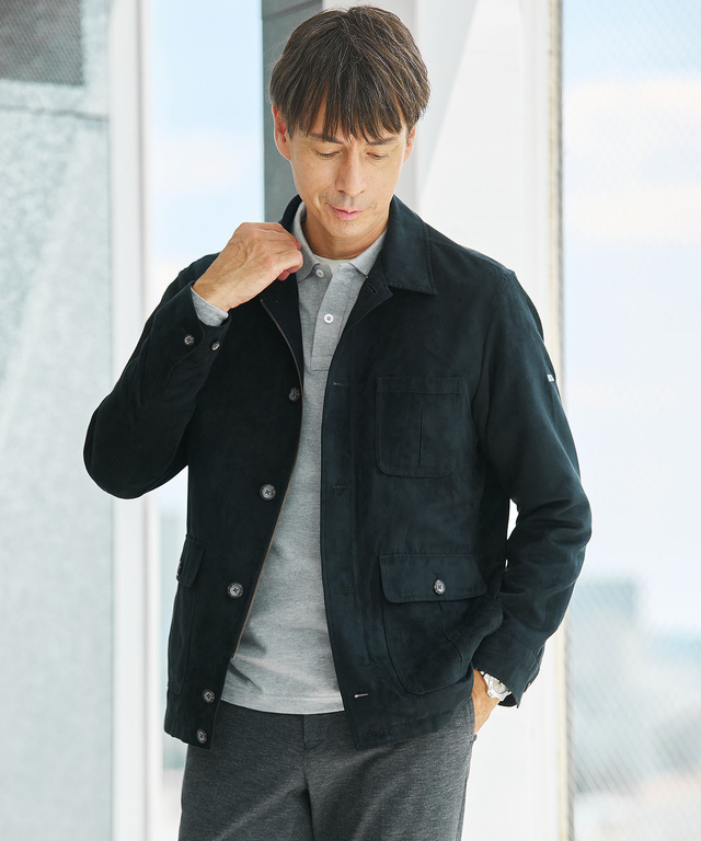 ステンカラー 微起毛 ブルゾン