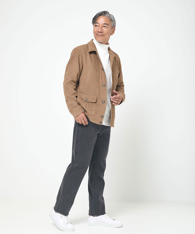 ステンカラー 微起毛 ブルゾン