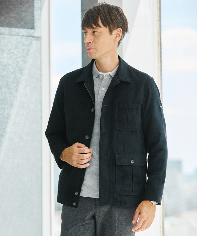 ステンカラー 微起毛 ブルゾン