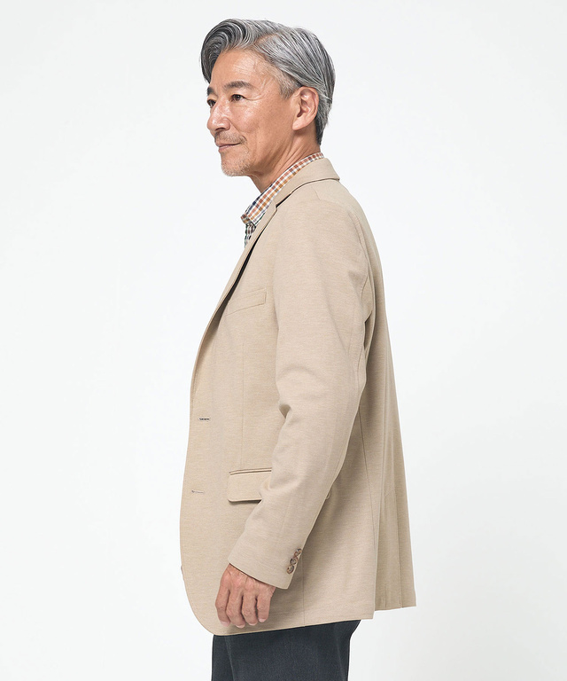 ジャージ素材 テーラード ジャケット