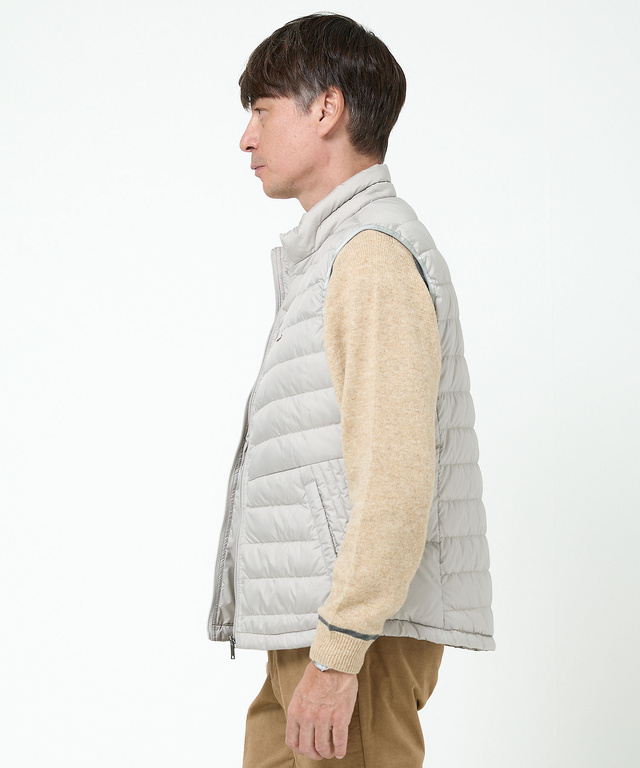 スタンドカラー ダウン ベスト