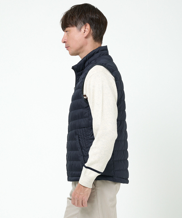 スタンドカラー ダウン ベスト