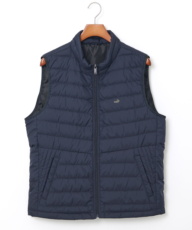 スタンドカラー ダウン ベスト