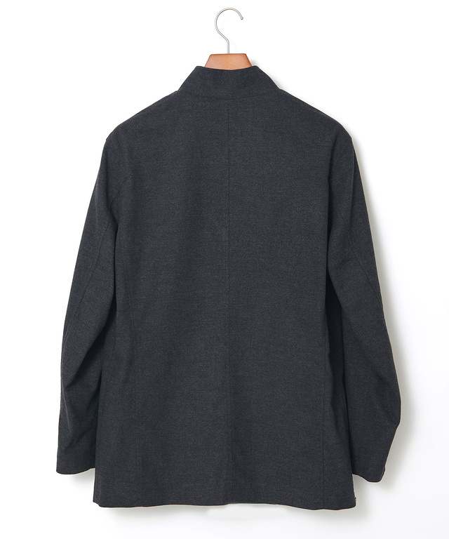ジャージーメルトン スタンドカラー ジャケット