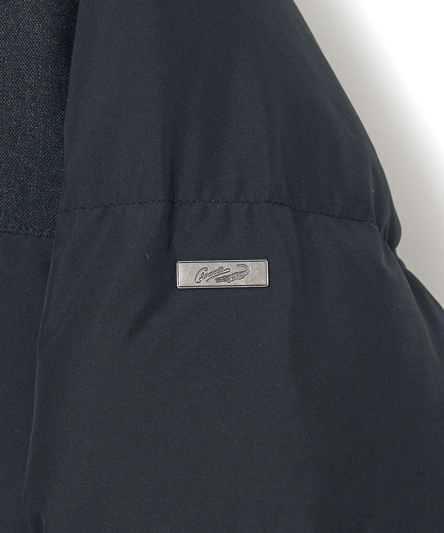 フード付き 切り替え ダウンコート