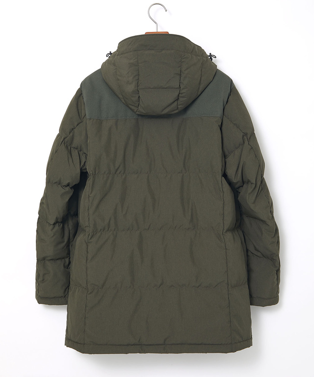 フード付き 切り替え ダウンコート