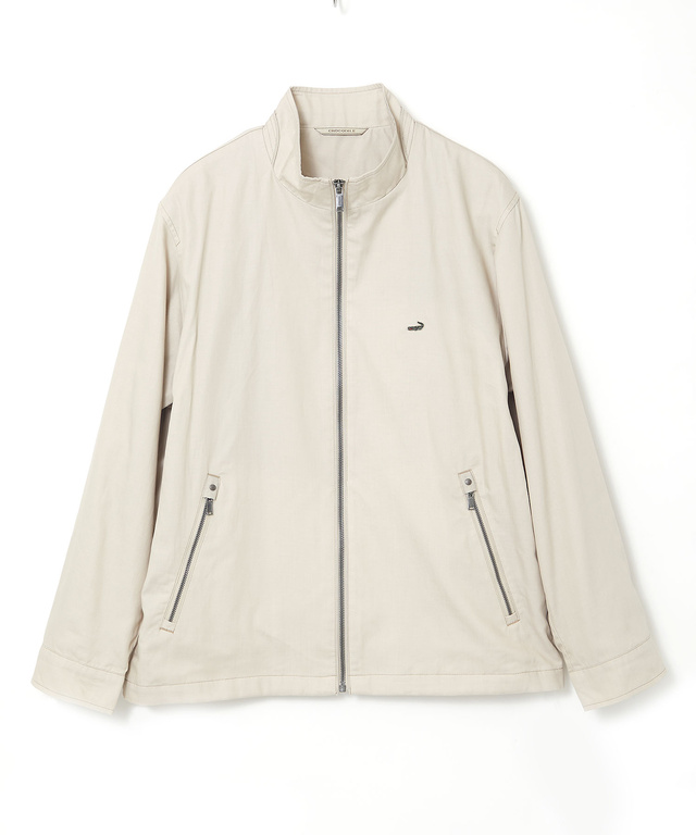 シャンブレーツイル ジップ ブルゾン【吸汗速乾】