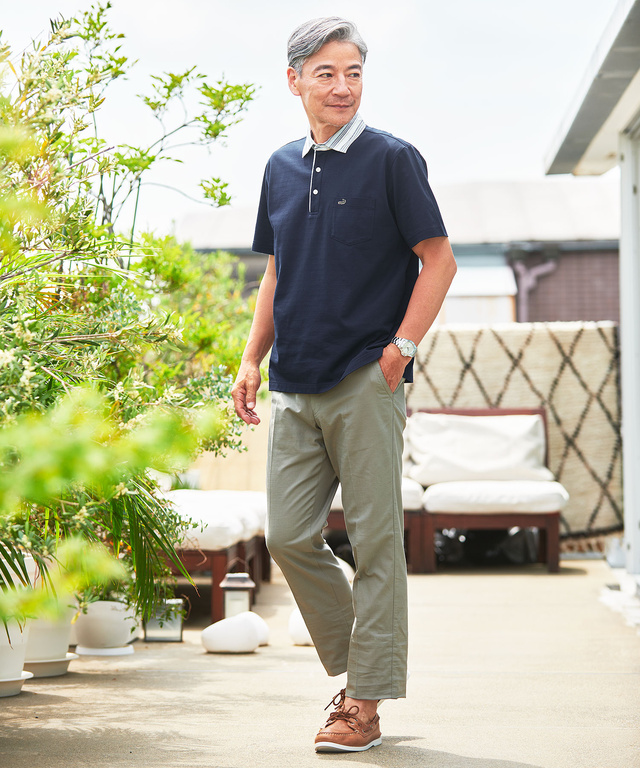 スラブボイル ストレッチ パンツ