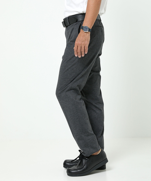 ポンチ素材 ストレート パンツ