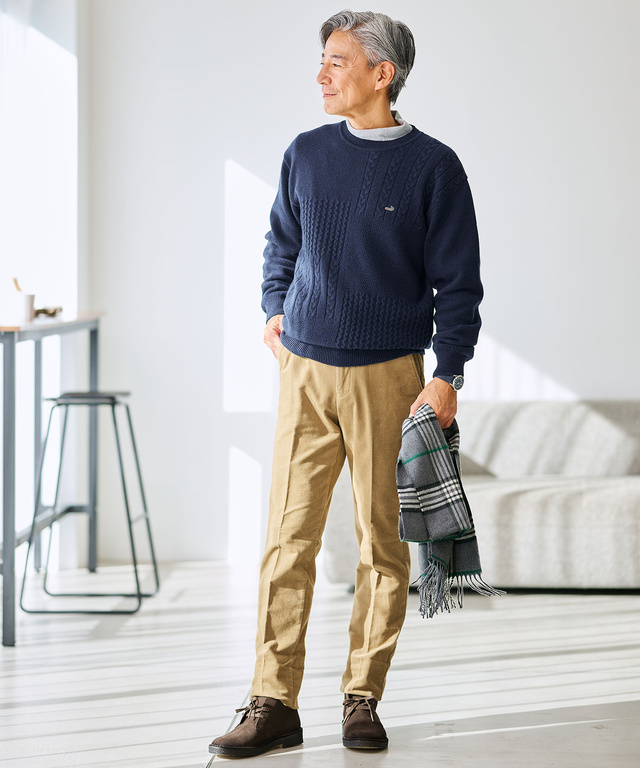 裏起毛 テーパード パンツ