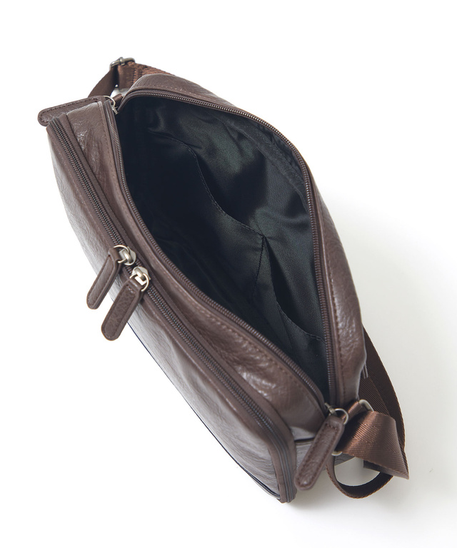 合成皮革 切り替え ショルダーバッグ