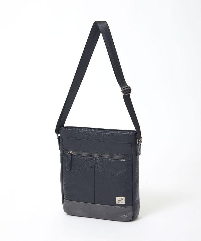 合成皮革 縦型 ショルダーバッグ