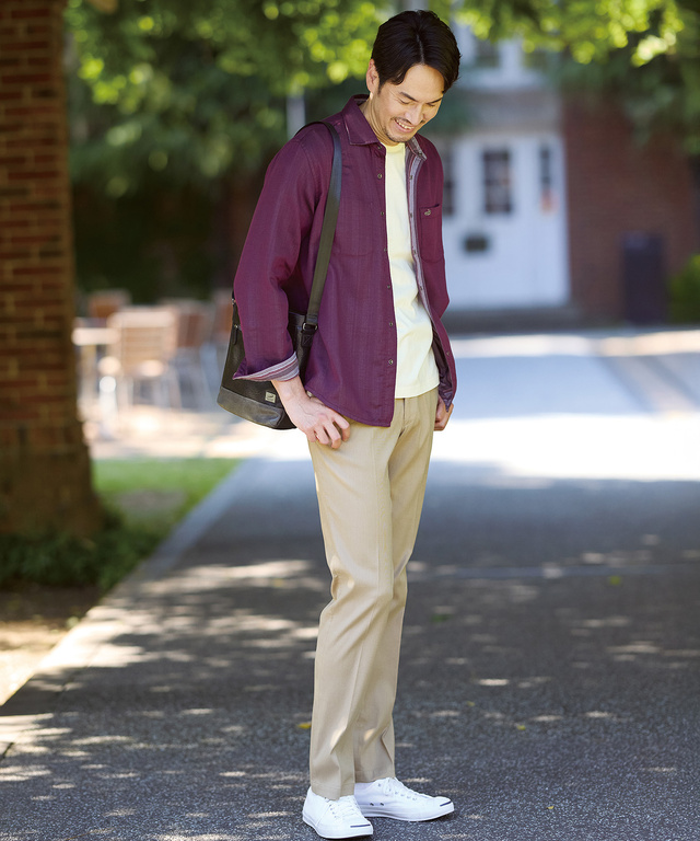 合成皮革 縦型 ショルダーバッグ