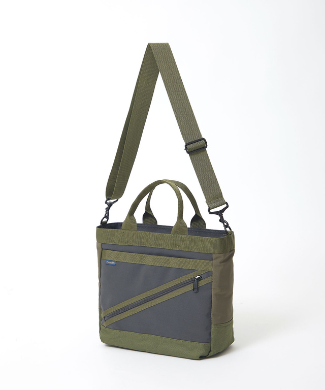 ナイロン ジップデザイン トートバッグ