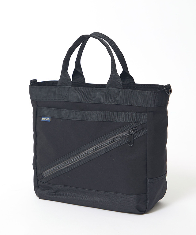 ナイロン ジップデザイン トートバッグ