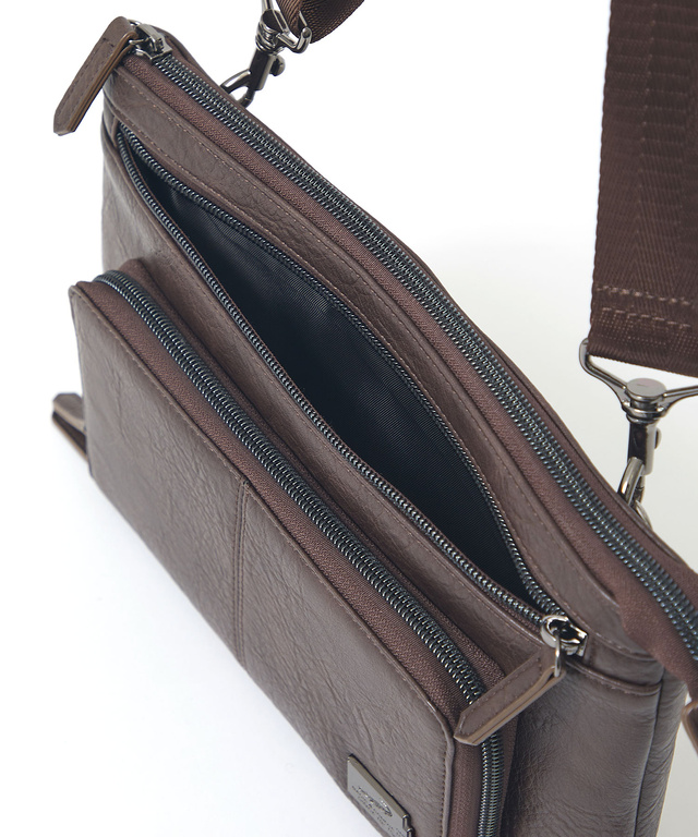 合成皮革 ウォレットショルダー バッグ