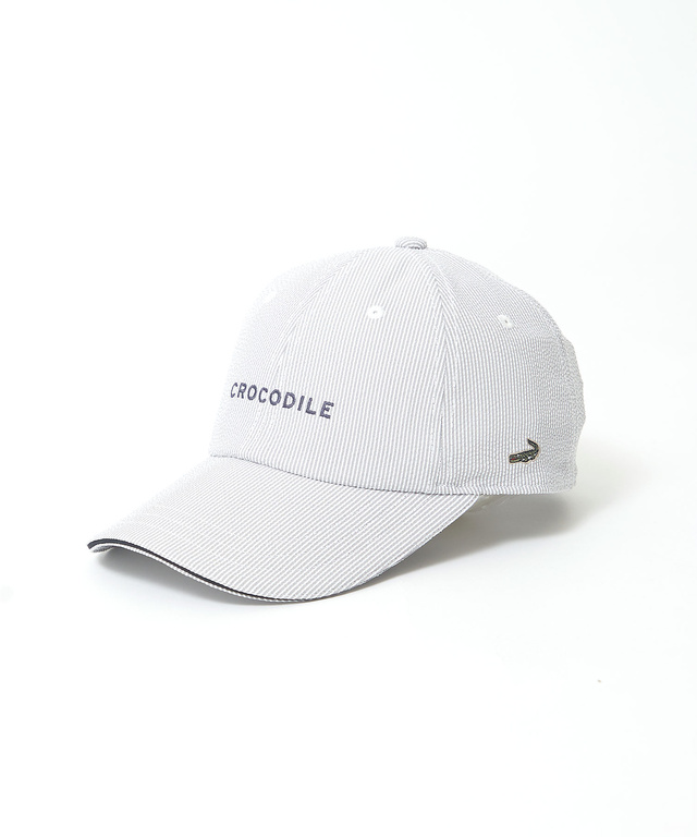 シアサッカー ロゴ刺繍 キャップ【UV加工】