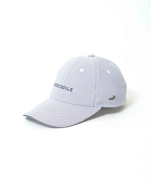 シアサッカー ロゴ刺繍 キャップ【UV加工】