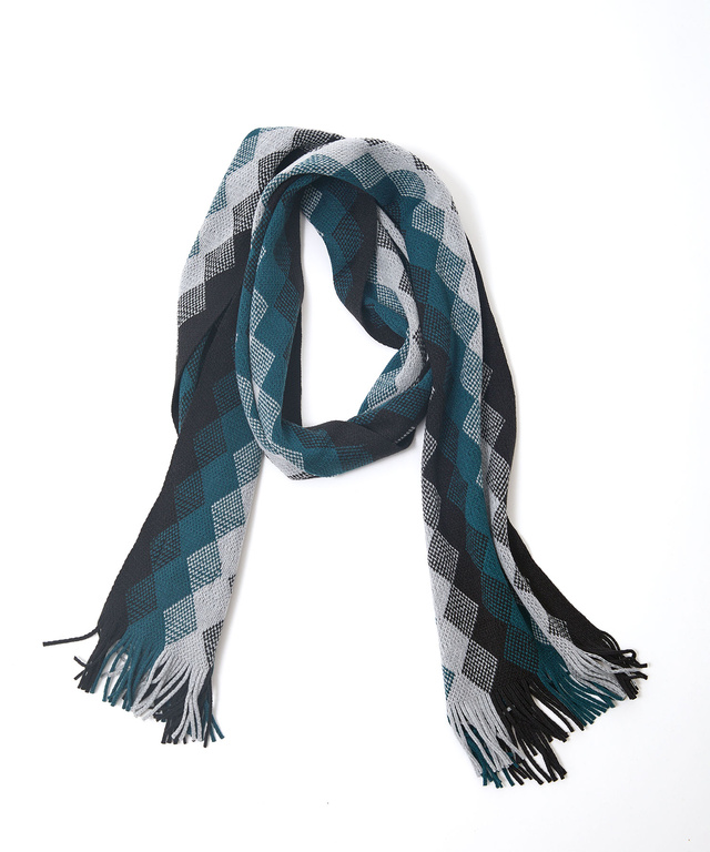 アーガイル柄 ソフトタッチ マフラー