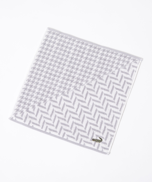 千鳥柄 切り替え ハンカチ【日本製】